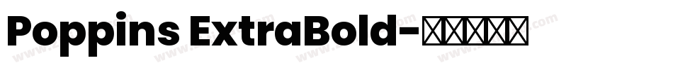 Poppins ExtraBold字体转换